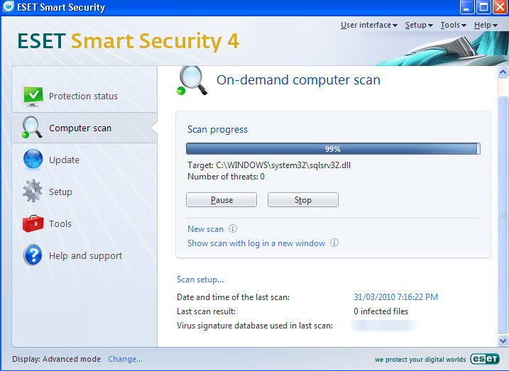 ON DEMAND ESET SCAN